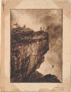 Der Teufel wirft den Mönch vom Abgrund von Thomas Cole