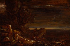 Der Pilger der Welt am Ende seiner Reise (Studie für die Serie, Das Kreuz und die Welt) von Thomas Cole