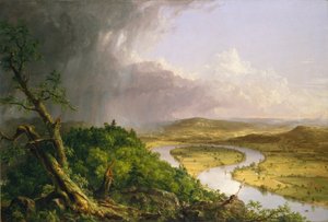 Blick vom Mount Holyoke, Northampton, Massachusetts, nach einem Gewitter—Der Oxbow