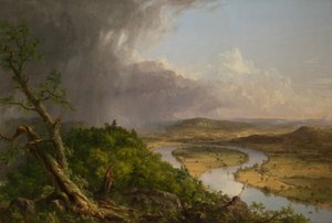 Blick vom Mount Holyoke, Northampton, Massachusetts, nach einem Gewitter - Der Oxbow, 1836