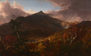 Blick auf den Schroon Mountain, Essex County, New York, nach einem Sturm