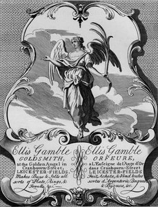 Handelskarte des Goldschmieds Ellis Gamble