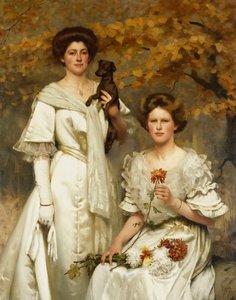 Hilda und Margaret, Töchter von Professor Sir Edward Poulton, F.R.S., um 1905 von Thomas Cooper Gotch