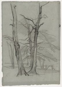 Landschaftsstudie mit Bäumen von Thomas Couture