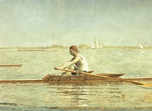 John Biglin in einem Einzelscull, 1873 von Thomas Cowperthwait Eakins