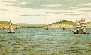 Weiße Klippen von Dover vom Ärmelkanal aus gesehen von Thomas Crane