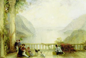 Figuren auf einem Balkon, wahrscheinlich in Westpoint von Thomas Creswick