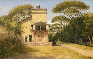 Raphaels Studio im Garten der Villa Borghese, Rom, 1849 von Thomas Creswick