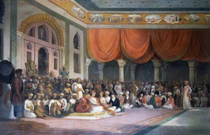 Charles Warre Malet schließt Vertrag mit dem Peshwa des Maratha-Reiches im Jahr 1790 in Durbar