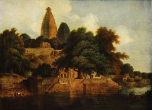 Hindu-Tempel in Bindrabund am Jumna, 1797, 1922 von Thomas Daniell