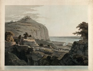 N.W. Ansicht von Rotas Ghur, Bahar von Thomas Daniell