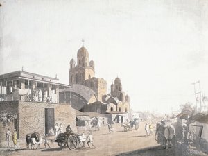 Straßenszene, aus "Views in Calcutta" von Thomas Daniell, 1786-1788 von Thomas Daniell