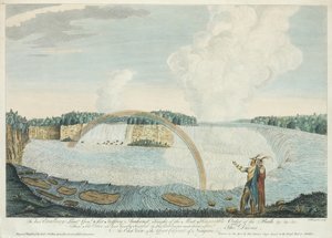 Ein Ostblick auf den großen Wasserfall von Niagara, graviert von J. Fougeron, ca. 1763-68 von Thomas Davies