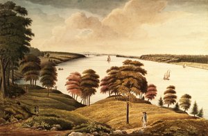 Ansicht des Hudson River von Fort Knyphansen