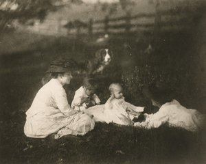 [Frances, Artie und Tom Crowell sowie Susan Macdowell in Avondale, Pennsylvania] von Thomas Eakins