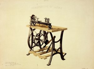 Perspektive der Drehbank von Thomas Eakins