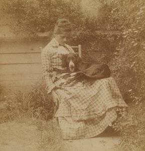 Susan Macdowell (später Mrs. Thomas Eakins) mit Setter von Thomas Eakins