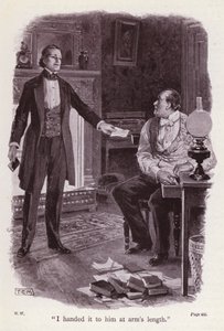 Illustration für Die Frau in Weiß von Wilkie Collins von Thomas Eyre Macklin