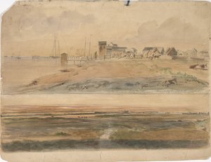 Indianola, Texas und Indianola mit Lavaca Point in der Ferne, 16. Mai 1852