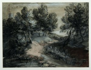 Ein Holzfuhrwerk auf einem Waldweg, 1775-1780 von Thomas Gainsborough