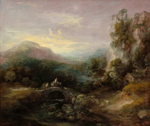 Berglandschaft mit Brücke von Thomas Gainsborough