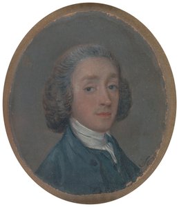 Porträt eines jungen Mannes mit gepudertem Haar, ca. 1750