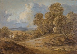 Waldlandschaft mit Figuren zu Pferd, 1785-1788 von Thomas Gainsborough