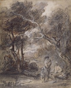 Waldlandschaft mit Figuren von Thomas Gainsborough