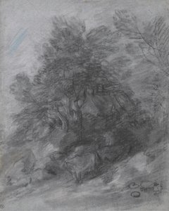 Waldlandschaft mit Hirte, Kühen und Hütte von Thomas Gainsborough