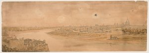 Eine Auswahl von zwanzig der malerischsten Ansichten von Paris: Ein Gesamtblick auf Paris, aufgenommen von Chaillot von Thomas Girtin