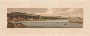 Eine Auswahl von zwanzig der malerischsten Ansichten in Paris: Blick auf St. Cloud und den Kalvarienberg von Pont de Sèvres aus von Thomas Girtin