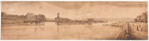 Eine Auswahl von zwanzig der malerischsten Ansichten in Paris: Ansicht des Dorfes Chaillot, vom Pont de la Concorde aus gesehen von Thomas Girtin