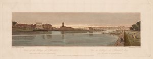 Auswahl von zwanzig der malerischsten Ansichten in Paris: Blick auf das Dorf Chaillot, &c vom Pont de la Concorde von Thomas Girtin