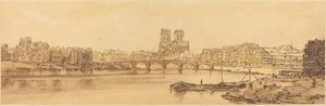 Ansicht von Pont de la Tournelle und Notre Dame vom Arsenal aus: pl.11