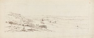 Ansicht der Wasserwerke in Marly und St. Germain-en-Laye in der Ferne von Thomas Girtin