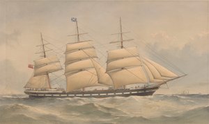 Klipperschiff Aurora auf See, ca. 1868-74