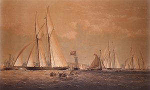 Die Cambria gewinnt das Anglo-Amerikanische Yacht-Rennen, 1868 von Thomas Goldsworth Dutton
