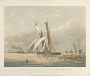 Das Geheimnis der Eisernen Yachten und Blue Belle im Rennen am 23. Mai 1843 von Thomas Goldsworth Dutton