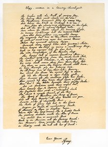Elegie, geschrieben auf einem Landkirchhof, 18. Dezember 1750