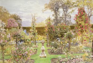 Die Sonnenuhr im Rosengarten