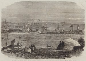 Die Ankunft von Seiner Exzellenz Francis Pigott, dem neu ernannten Vizegouverneur der Isle of Man, im Hafen von Douglas von Thomas Harrington Wilson
