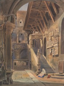 Hof des Bargello, Florenz von Thomas Hartley Cromek