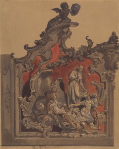 Schule von San Rocco, Venedig: Studie für gebogene Dekoration von Thomas Hartley Cromek