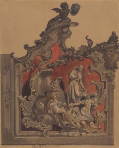Schule von St. Rocco, Venedig, Studie der gebogenen Dekoration von Thomas Hartley Cromek