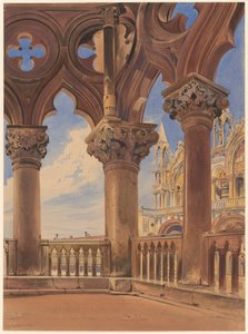 Markusplatz vom Dogenpalast von Thomas Hartley Cromek