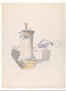 Das choregische Denkmal des Lysikrates, Athen von Thomas Hartley Cromek