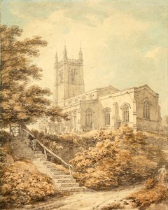 Südostansicht der Kirche in Odell von Thomas Hearne