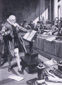 Galileo erscheint vor den Kardinälen in Rom, Illustration aus 