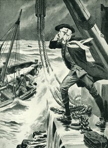 John Smeaton bei der Arbeit an seinem Leuchtturm