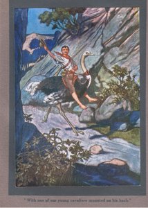 Mit einem unserer jungen Kavaliere auf seinem Rücken von Thomas Heath Robinson